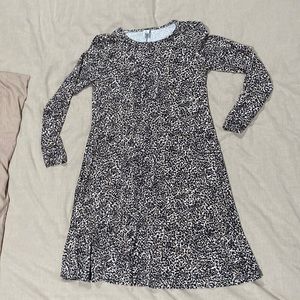 Long sleeve leopard dress